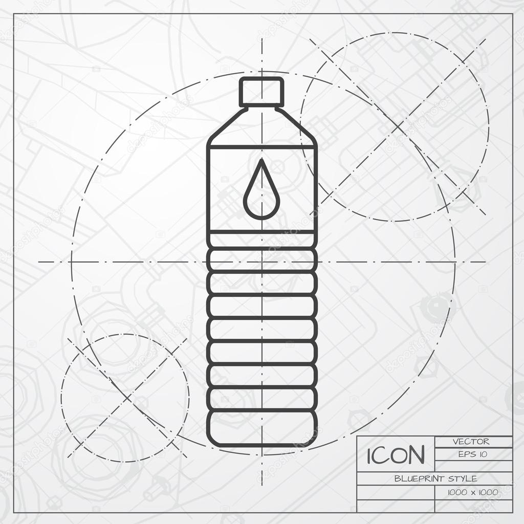 depositphotos_86449762-stock-illustration-flat-water-bottle-on-blueprint